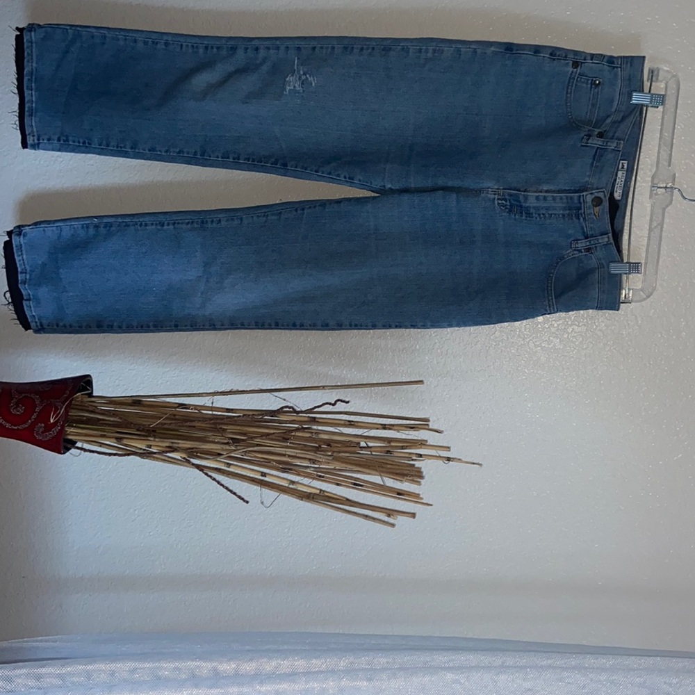 Vintage|| grunge|| re-worked straight leg LEE’s